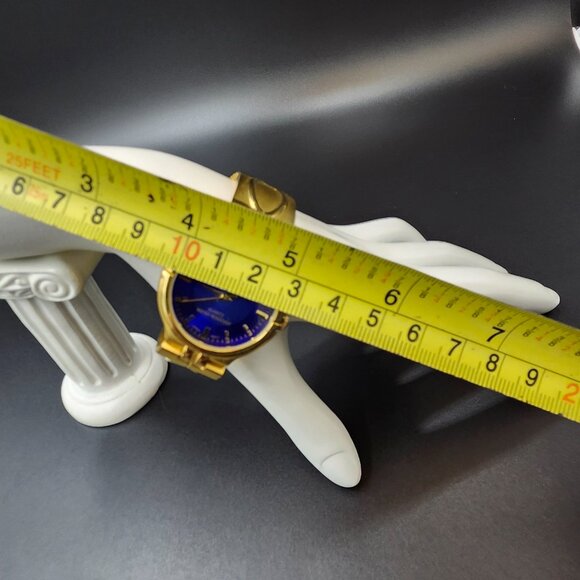 Phillip Wells Watch Gold Band Cobalt Face New Battery Elegant - Picture 6 of 9